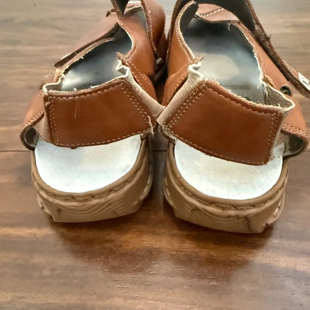 Rieker‎ Antistress Womens Brown Leather Closed Toe Huarache Sandals Size 38 EU